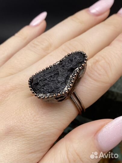 Безразмерное кольцо медь Тектит