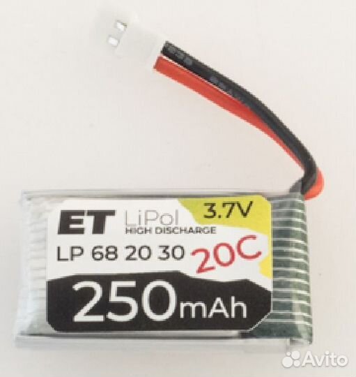 Аккумулятор ET LP682030-20CM 3.7В, 250мАч, Li-Pol