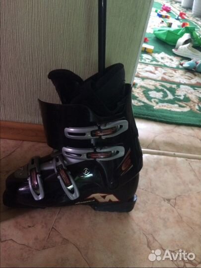 Комплект, лыжи горные с ботинками и палками