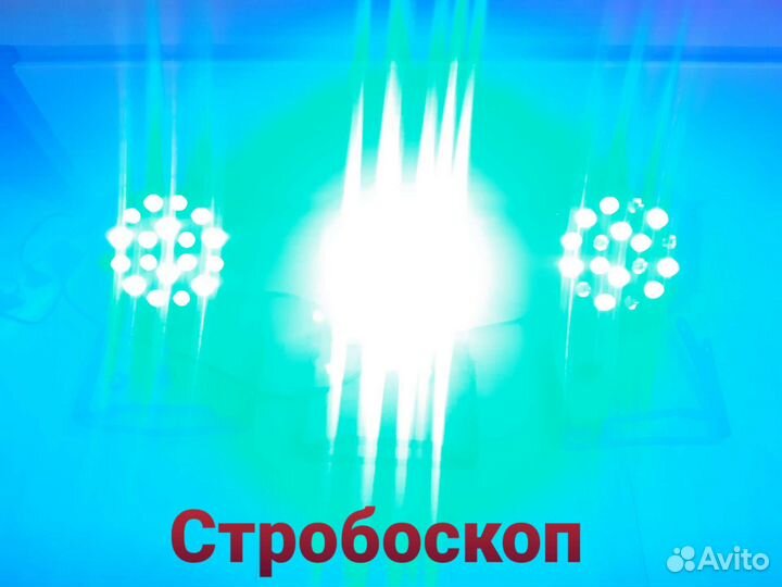 Набор светомузыки RGB + стробоскоп