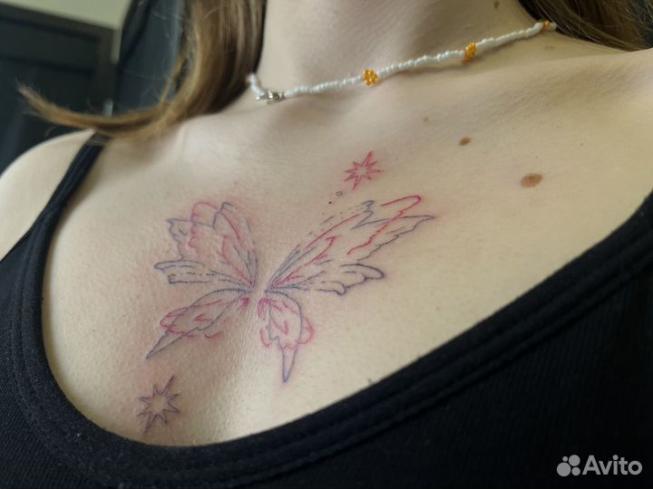 Модель на тонкие и воздушные татуировки