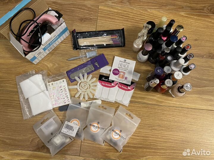 Набор для маникюра, лак, гель лак, лед лампа