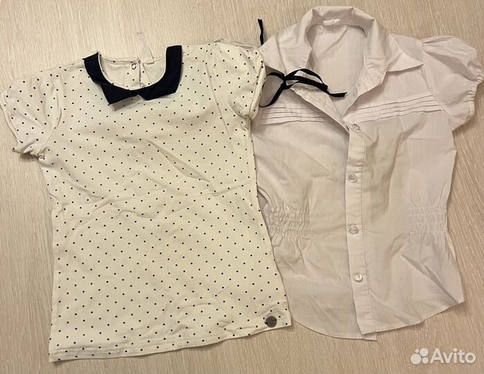 Блузки для школы пакетом девочка 10 шт 7 лет