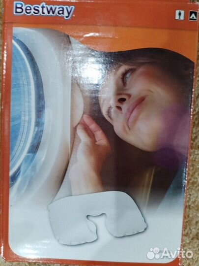 Подушка под шею дорожная надувная