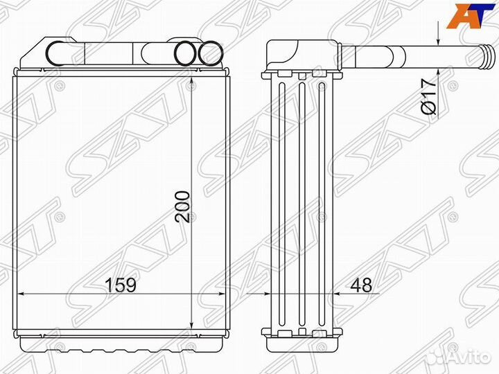 Радиатор отопителя Mitsubishi Pajero 2