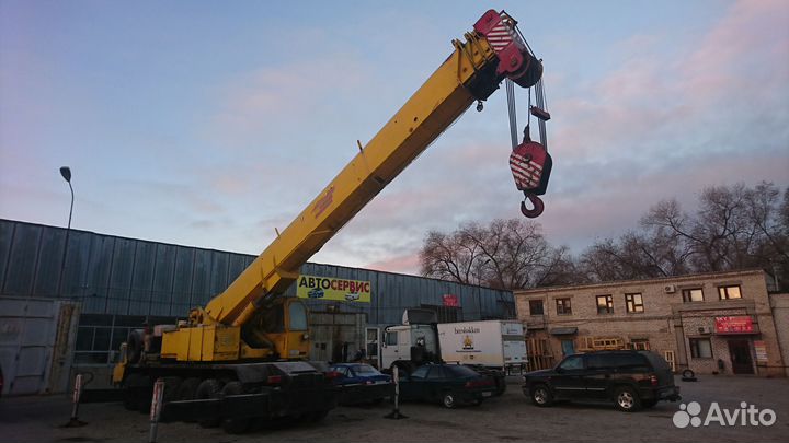 Аренда и услуги автокрана, 80 т, 41 м, с гуськом 11 м