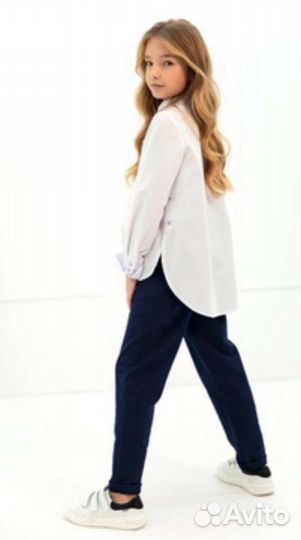 Стильные блузки и брюки на девочку р.152