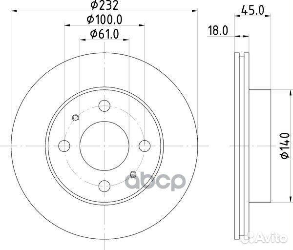 Диск тормозной перед nissan almera I (N15)