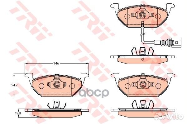 GDB2108 колодки дисковые передние VW Golf, Skoda