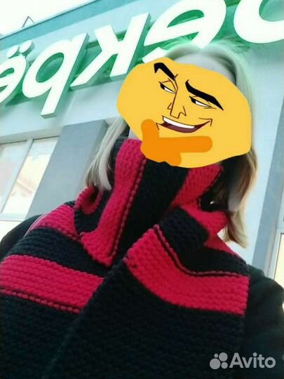 Шарф тёплый ручной работы