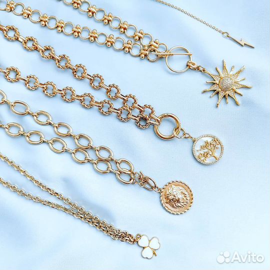 Цепочки, колье, чокер, цепи, серьги