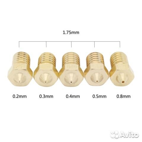 Сопло от 0.2 до 1.2 mm для 3d принтеров и 3d ручек