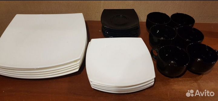 Чашки тарелки набор посуды