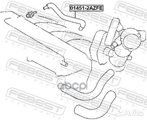 Патрубок сист.вентил.картера toyota avensis 03