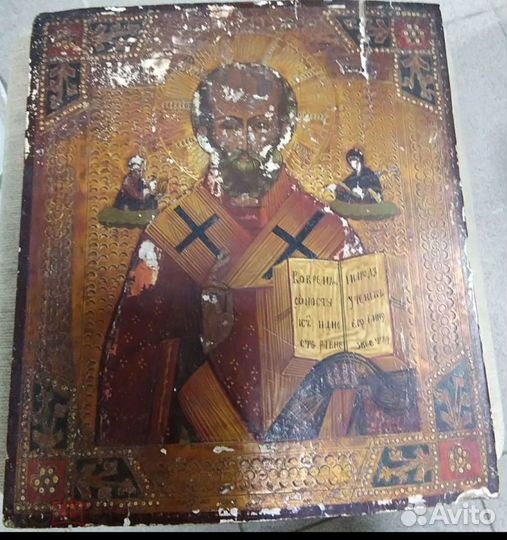 Икон Николай чудотворец на золоте