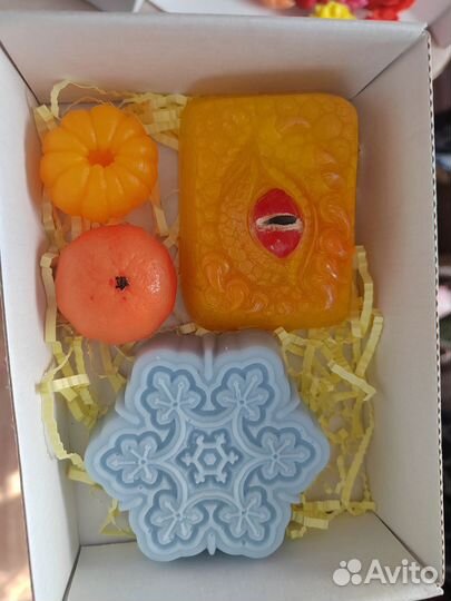 Мыло ручной работы снежинка