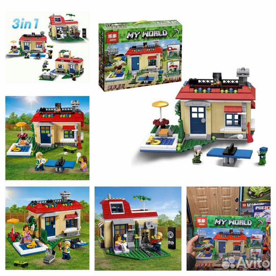 Большие наборы конструктора майнкрафт 405-971 дет