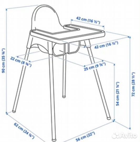 Стульчик для кормления икеа антилоп antilop