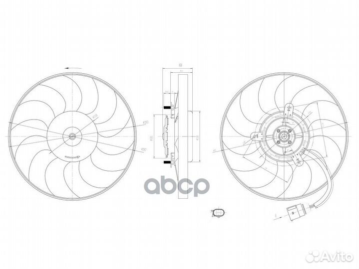 Электровентилятор кондиционера skoda octavia A5