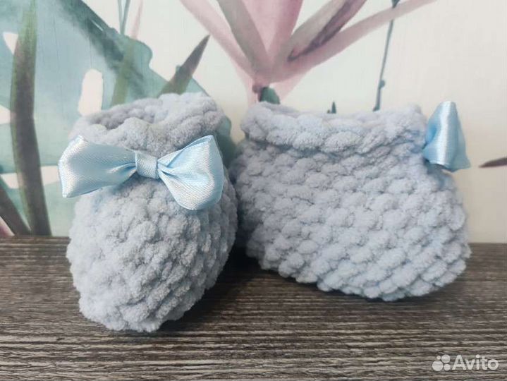 Пинетки вязаные из Alize puffy fine