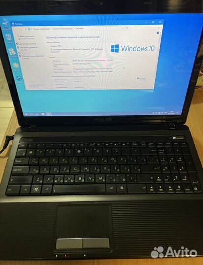 Asus x53u 2 ядра, 8gb ram, ssd