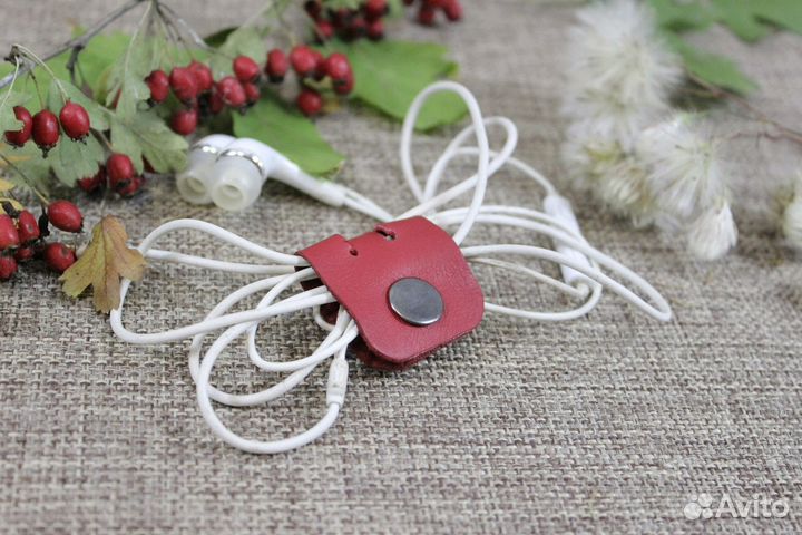 Кожаный держатель для наушников