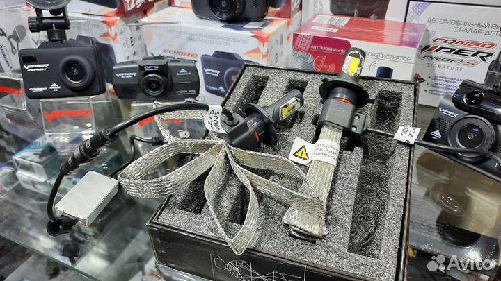 Светодиодные лампы в фары H4