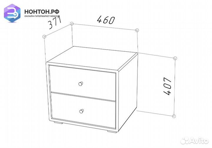 Тумба прикроватная Tango велюр индиго