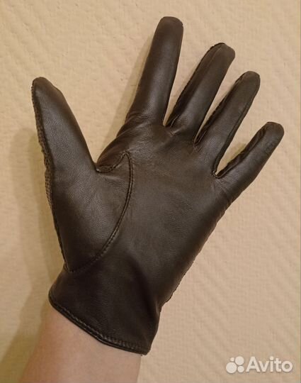 Автоперчатки кожа женские р. 8