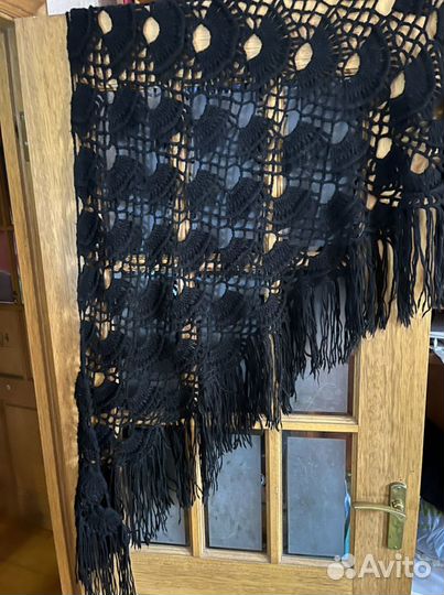 Шаль вязаная шерсть