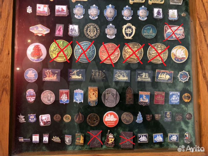 Значки парусный флот, корабли революции