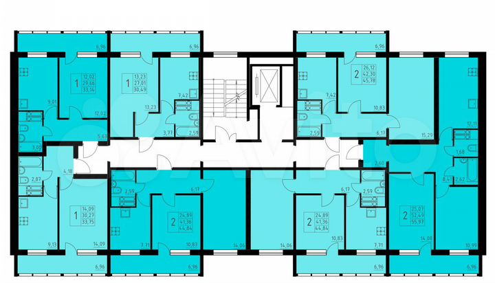 2-к. квартира, 56 м², 3/8 эт.