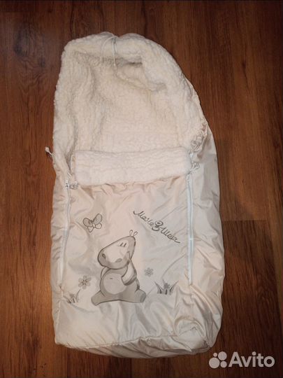 Зимний конверт в коляску на овчине