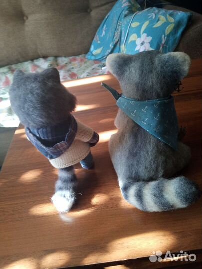 Енот игрушка сухое валяние ручная работа