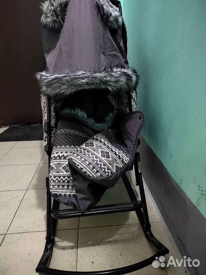Детские санки коляска ника