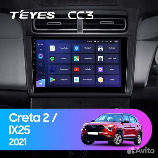 Магнитола Teyes CC3 4/64 Hyundai Creta 2