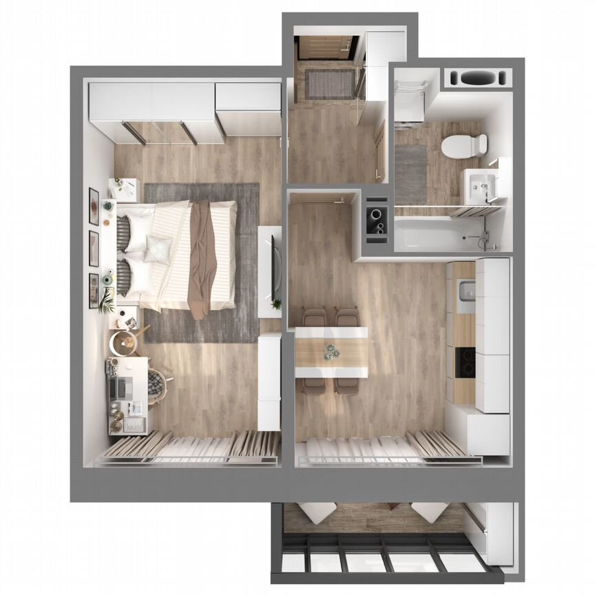 1-к. квартира, 35,9 м², 1/23 эт.
