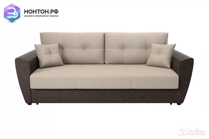 Диван выкатной Фортуна New бежевый / коричневый