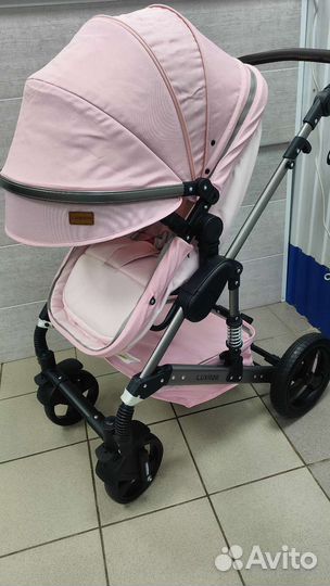 Коляска детская luxmom555w розовая новая