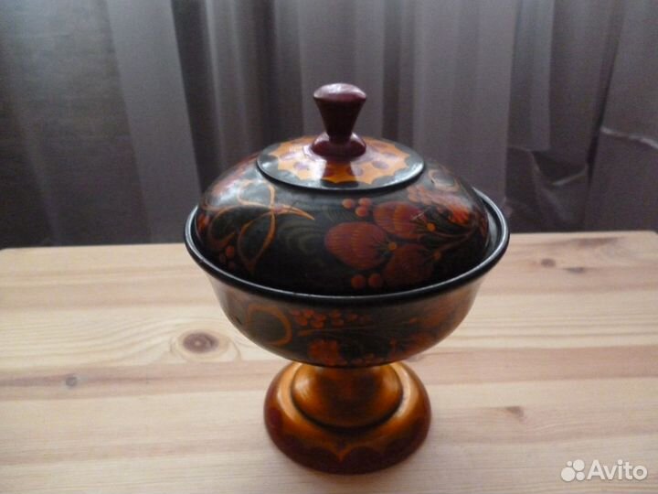 Конфетница/шкатулка Хохлома