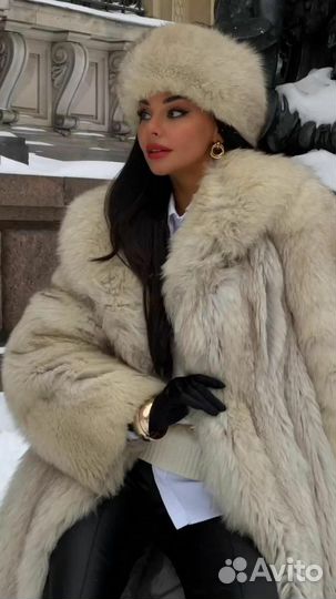 Шапка из песца slavic girl vintage