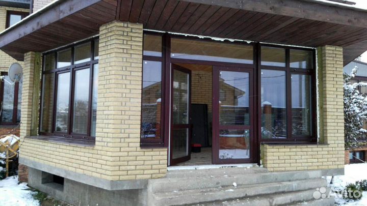 Пластиковые окна и двери для веранды, террасы