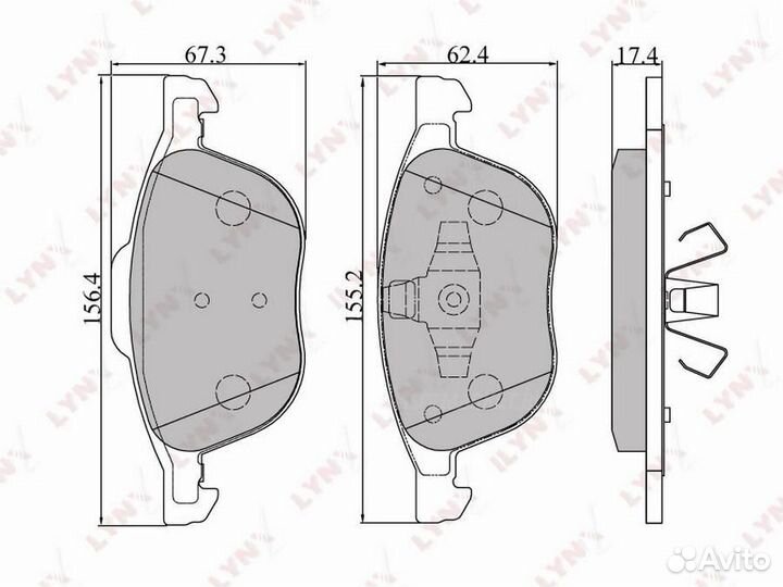 Lynxauto BD-3001 Колодки тормозные дисковые перед
