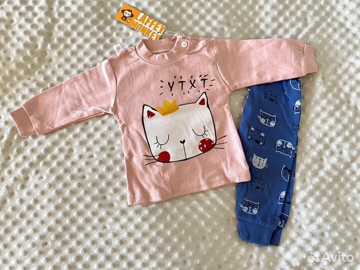 Новая детская пижама для девочки 86