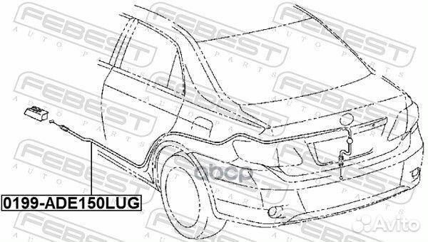 Трос открывания замка крышки багажника toyota C