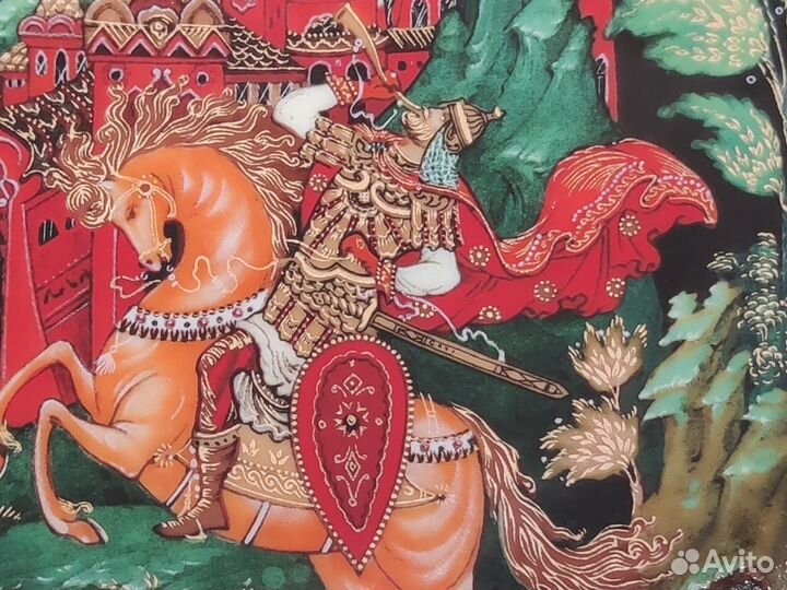 Винтажная тарелка Руслан и Людмила