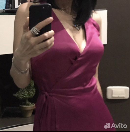 Платье в пол. Атлас. Mango