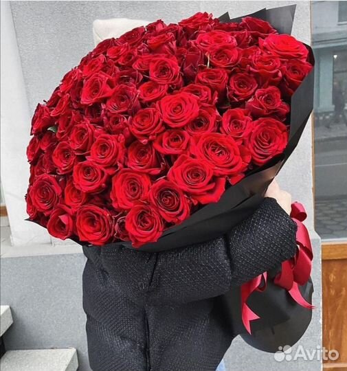 Букеты-Гиганты Красных Роз. Подарок с WOW Эффектом