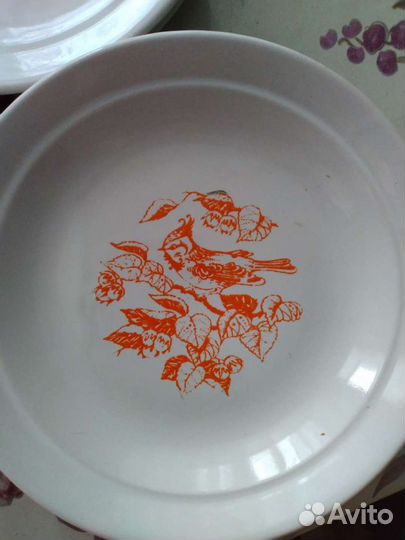 Столовый сервиз из толстого фаянса на 3 человек