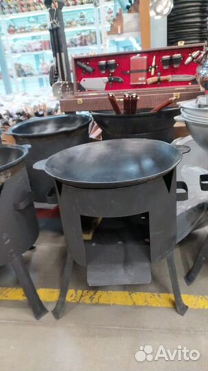 Казан чугунный 6/8/9/10л комплект,казан
